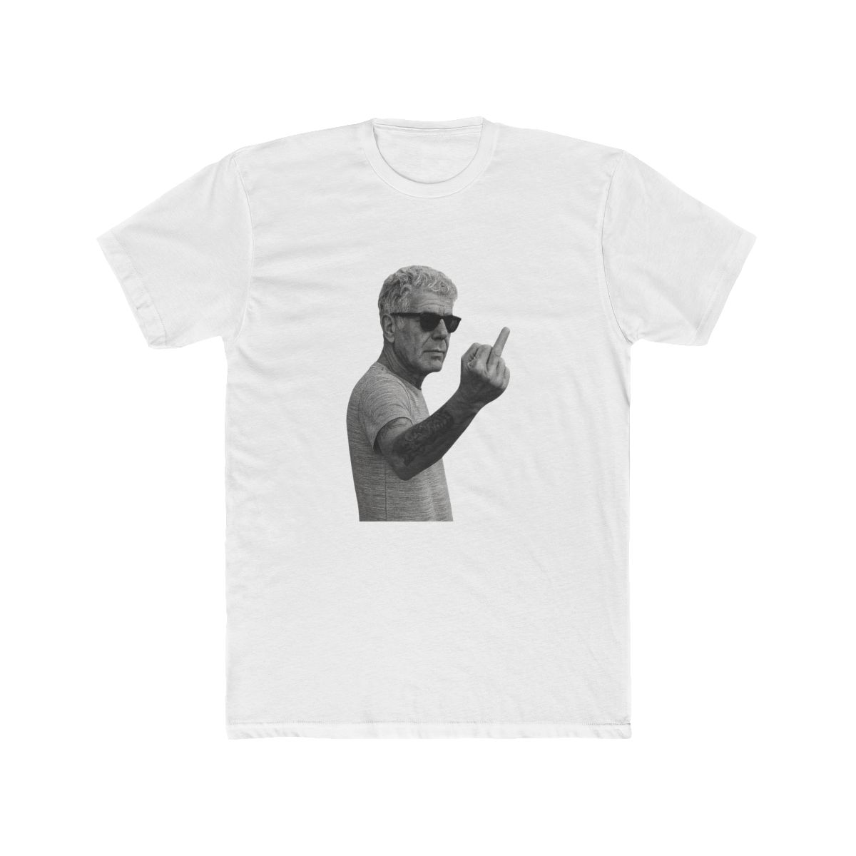 Anthony Bourdain Legend Middle Finger Style T-Shirt - alternate angle 4, merchandise