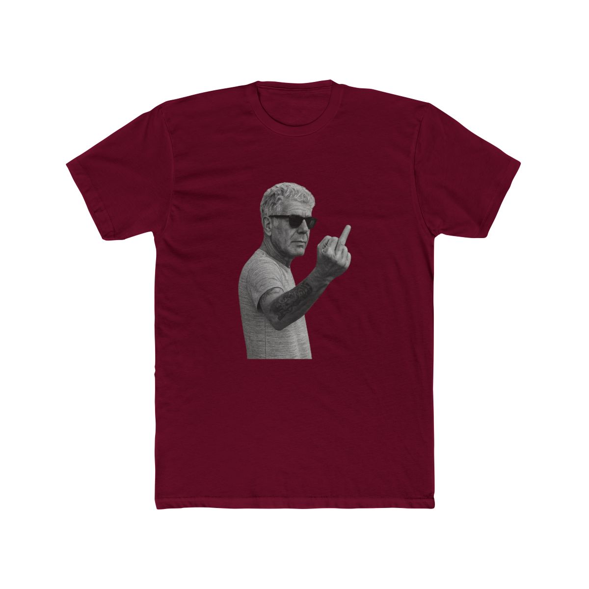 Anthony Bourdain Legend Middle Finger Style T-Shirt - alternate angle 2, merchandise