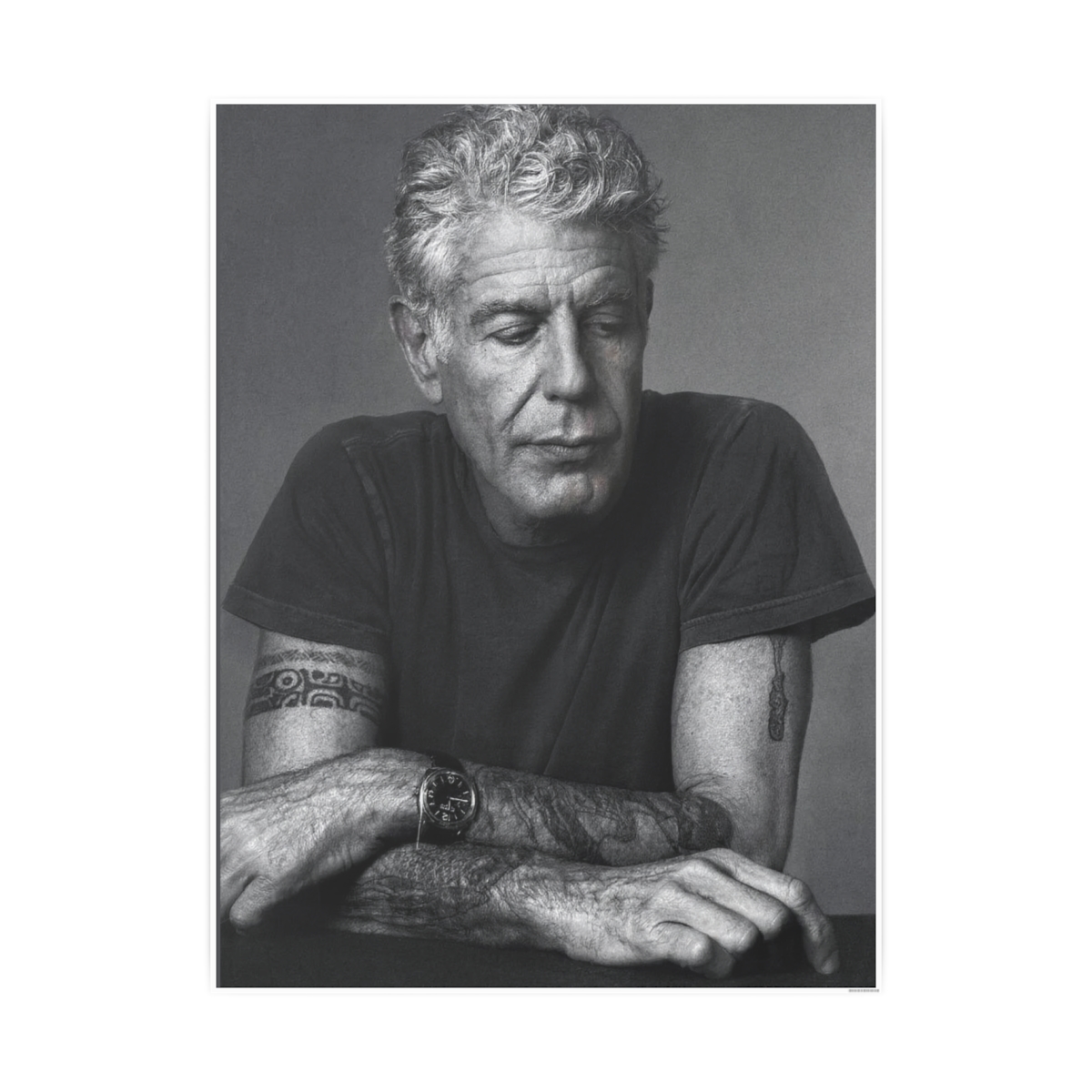Anthony Bourdain Wall Art, Canvas, Artwork, Art Print, Home Decor, Painting - alternate angle 2, merchandise