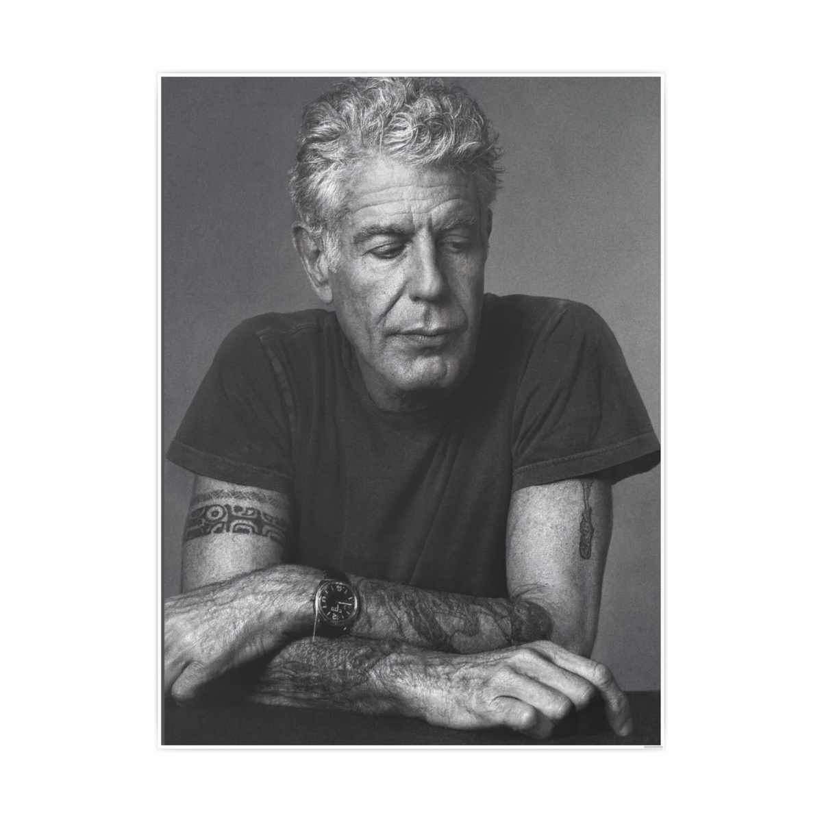Anthony Bourdain Wall Art, Canvas, Artwork, Art Print, Home Decor, Painting - alternate angle 3, merchandise