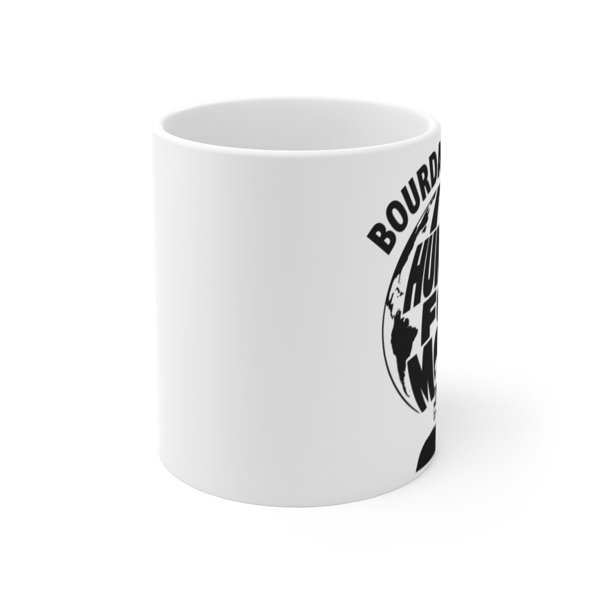 Anthony Bourdain "M HUNGRY FOR MORE" White Mug - alternate angle 1, merchandise