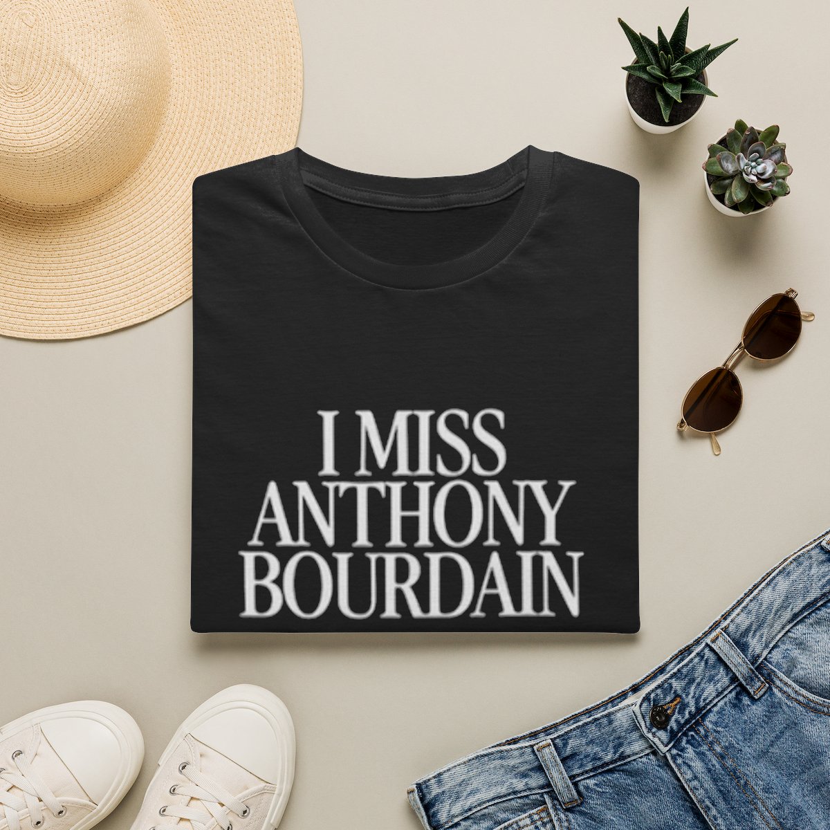I Miss Anthony Bourdain T-Shirt | Tribute Typography Tee | Anthony Bourdain Merch