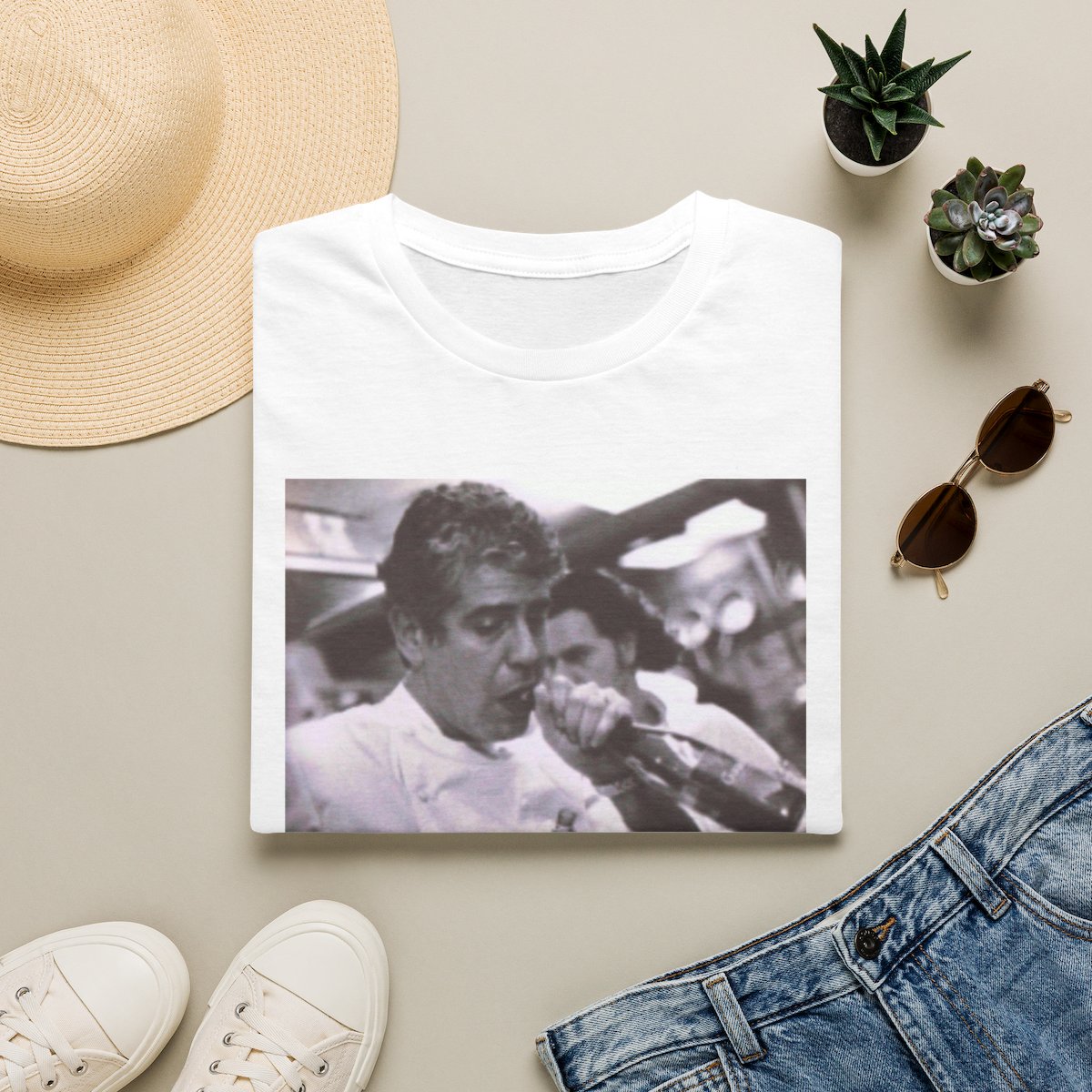 Anthony Bourdain Photo T-Shirt | Chef Portrait Tee, Culinary Icon | Anthony Bourdain Merch