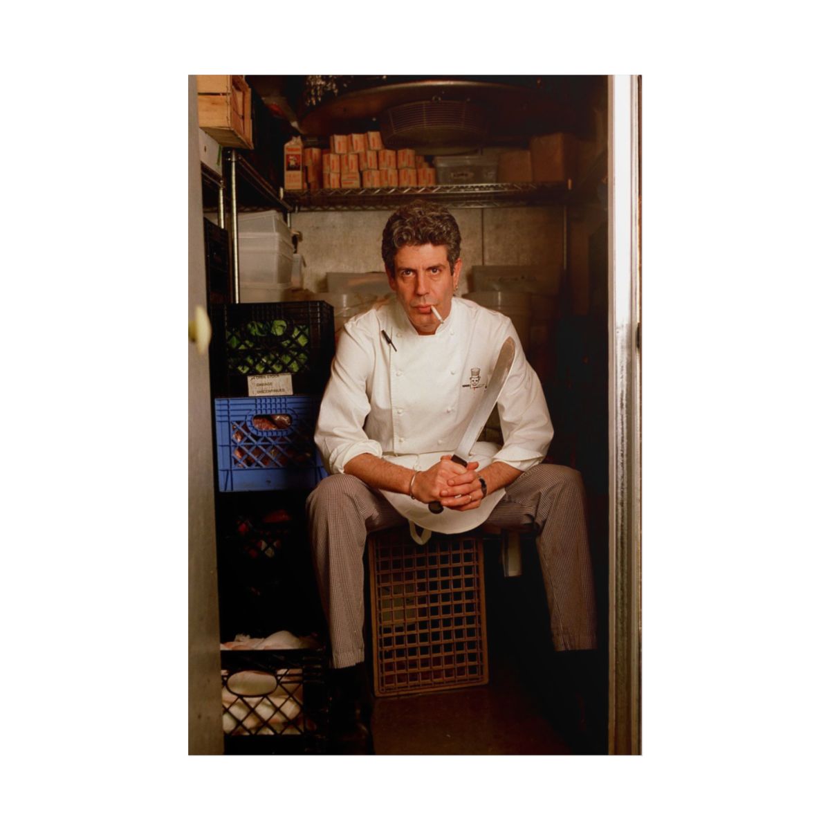 Chef Portrait Rolled Poster | Vintage Kitchen Photography | Anthony Bourdain Merch - alternate angle 3, merchandise