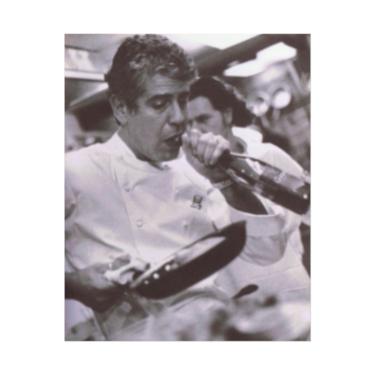 Chef Cooking Poster | Rolled Poster, Kitchen Wall Art, Culinary Photography | Anthony Bourdain Merch