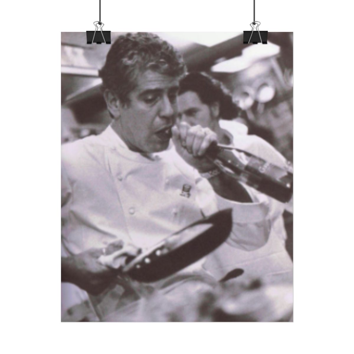 Chef Cooking Poster | Rolled Poster, Kitchen Wall Art, Culinary Photography | Anthony Bourdain Merch